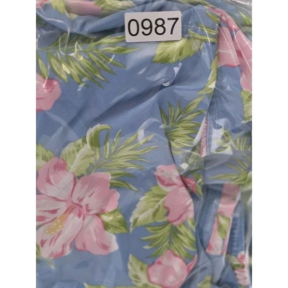 Polo Ralph Lauren Mens Swim Trunks Size XLT Lined Tropical Hawaiian Floral Blue - Picture 8 of 8